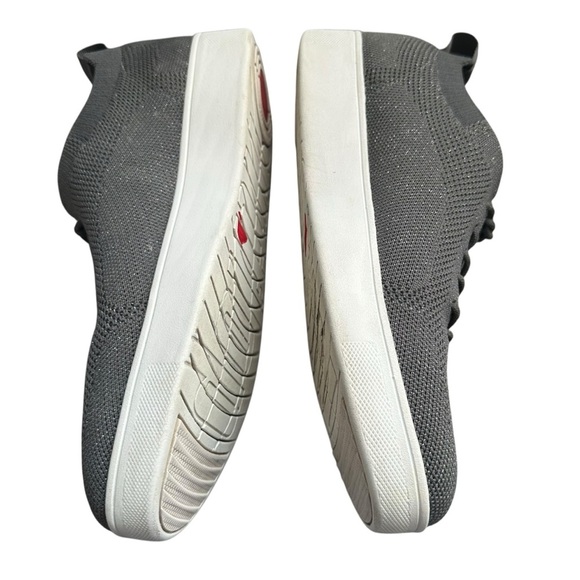 FITFLOP RALLY TONAL KNIT PEWTER GREY SNEAKERS SIZE 9 - Picture 4 of 11